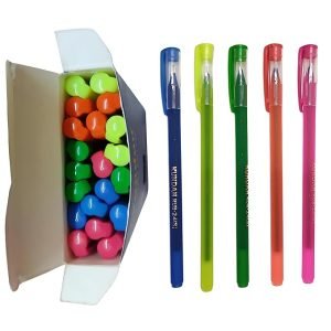 Kundan Direct Fill Ball Pen Scented Blue Ink (Pack of 20 pens) - Image 3
