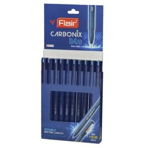 Flair Carbonix Blue Ball Pen Wallet Pack | 0.7 mm Tip