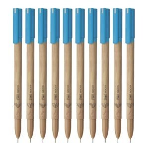 Flair Woody Blue Ball Pen Wallet Pack | 0.7 mm Tip Size (Pack of 10 pens) - Image 2
