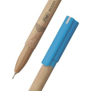 Flair Woody Blue Ball Pen Wallet Pack | 0.7 mm Tip Size (Pack of 10 pens) - Image 4