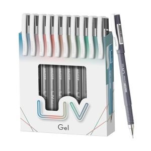 Hauser UV Black Gel Pen Wallet Pack (Pack of 10)