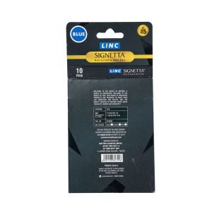 Linc Signetta 0.7 mm Retractable Ball Pens | Blue Ink | Pack of 10 - Image 3