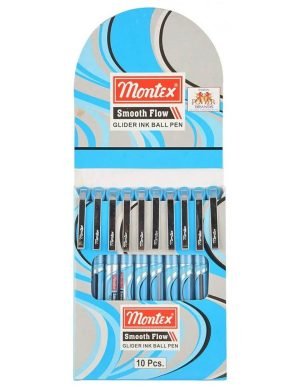 Montex Smooth Flow Ball Pen Pack Of 10 (Blue)