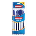 Reynolds Mera Gel | Blue Gel Pen With Comfortable Grip | 0.5 mm Tip (5Pcs)