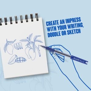 Reynolds Mera Gel | Blue Gel Pen With Comfortable Grip | 0.5 mm Tip (5Pcs) - Image 4