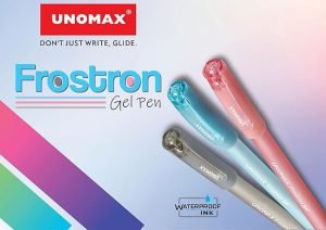 Unomax Frostron Gel Pen Blue 0.6mm (Pack of 10Pcs) - Image 2