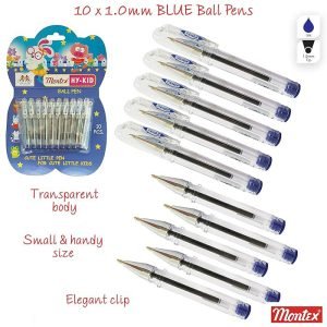 Montex Hy-Kid 10 Blue Ball Pen (set of 10 pens) Fancy Small gift pen - Image 2